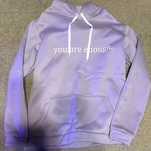 Lavender Hoodie with Inspirational Text
